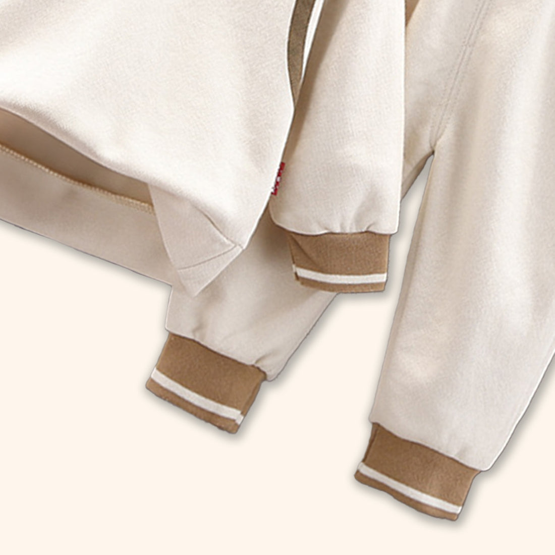 BOY'S BEIGE SWEATSHIRT PANT SET