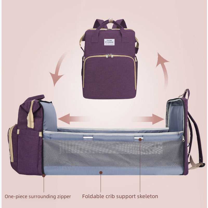 BAGPACK WITH CRIB (PURPLE) - Tutu Tata