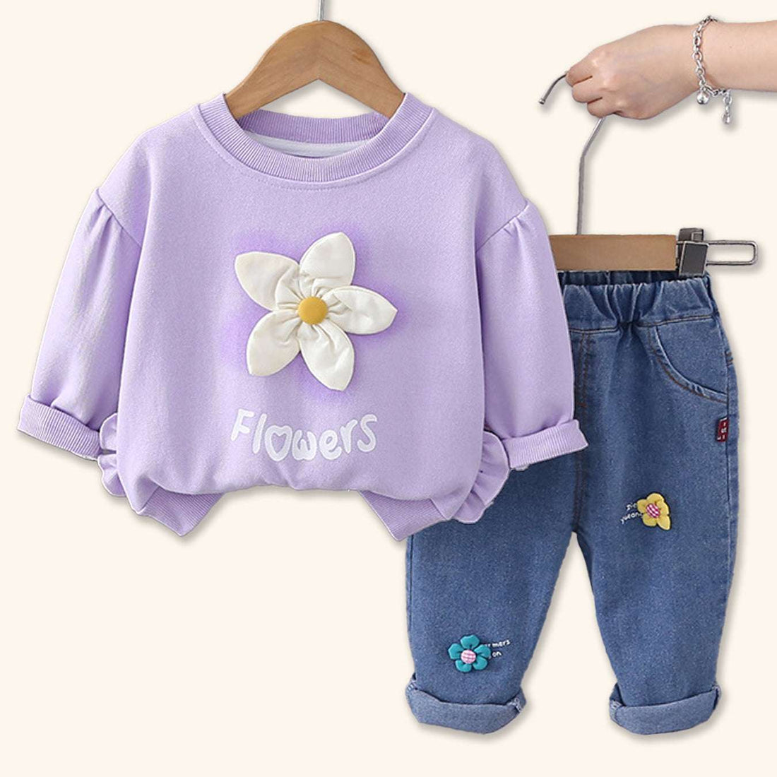 GIRL'S 2 PEICE FLOWER SET