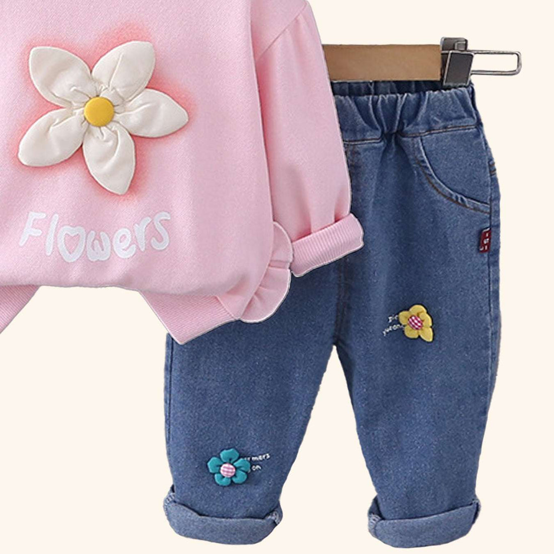 GIRL'S 2 PEICE FLOWER SET