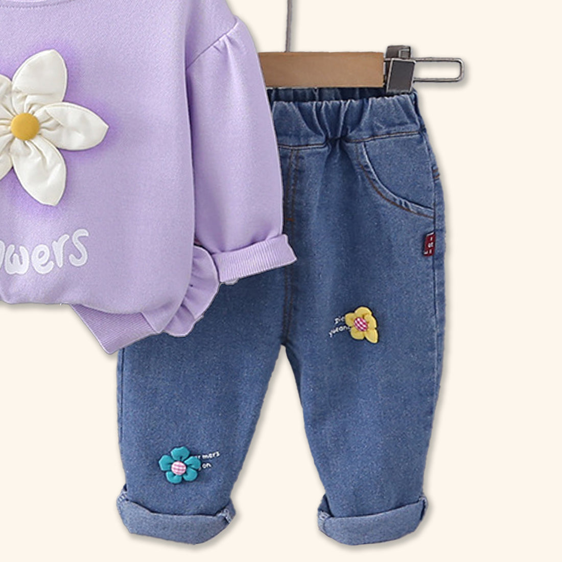 GIRL'S 2 PEICE FLOWER SET