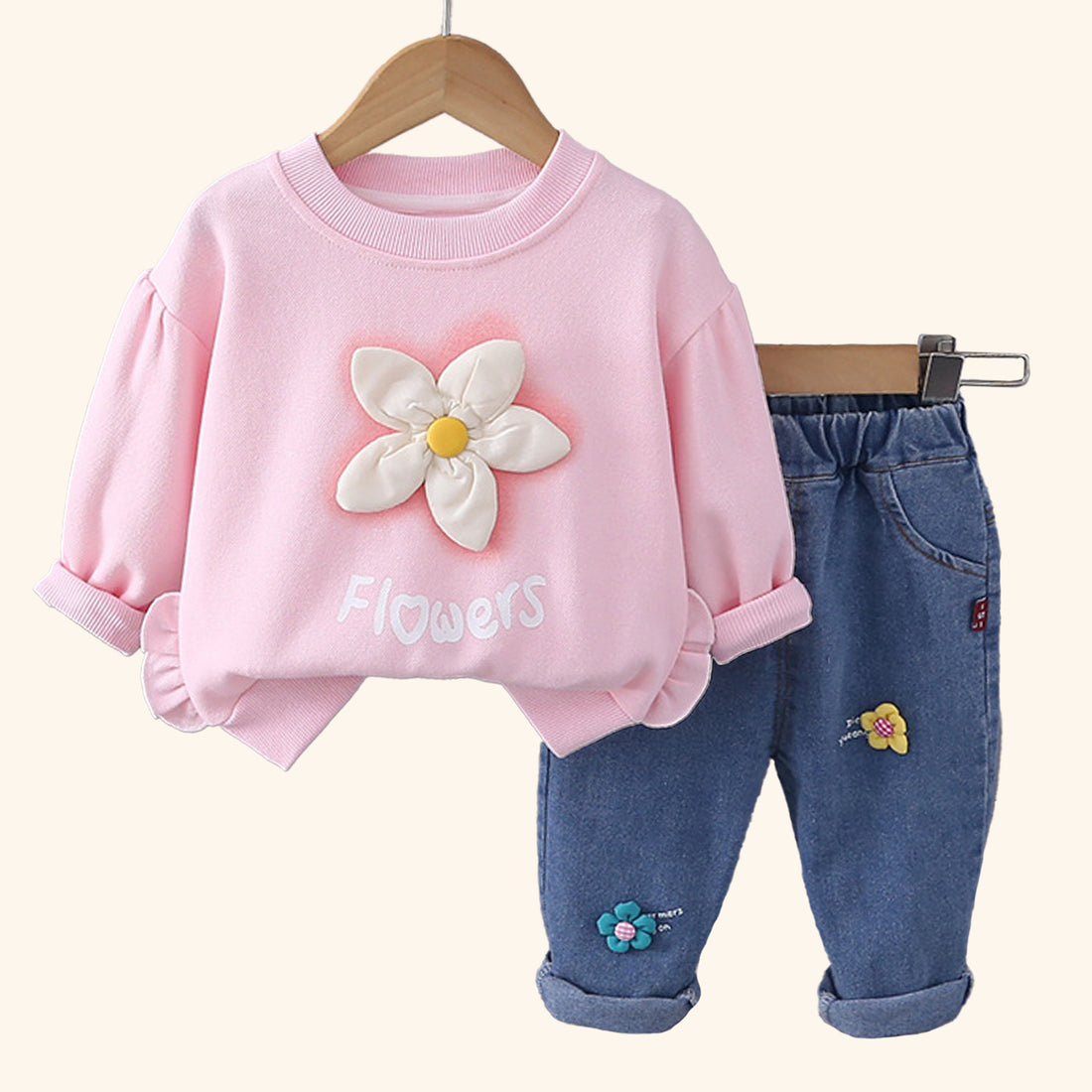 GIRL'S 2 PEICE FLOWER SET