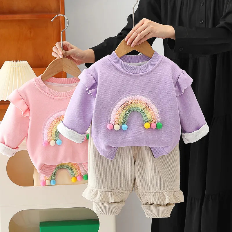 Girl's 2 piece rainbow set