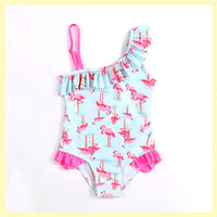 One shoulder girl's swimwear