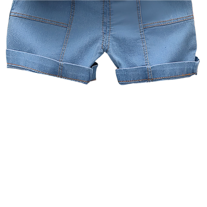 Alphabet shirt with shorts