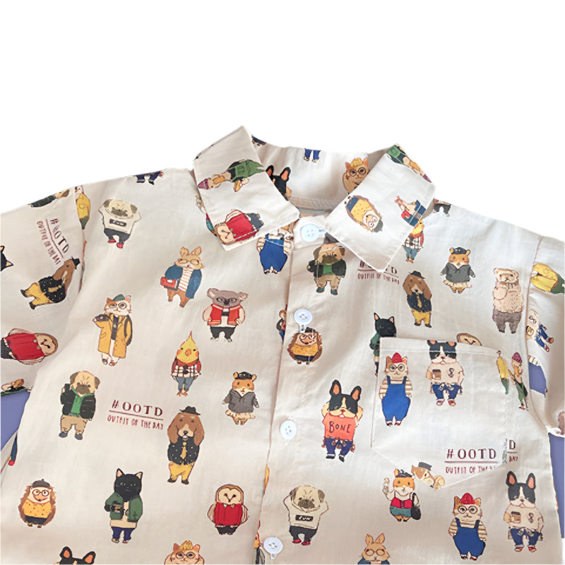 Printed co-ord shirt with Shorts