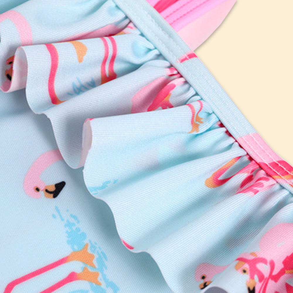 One shoulder girl's swimwear