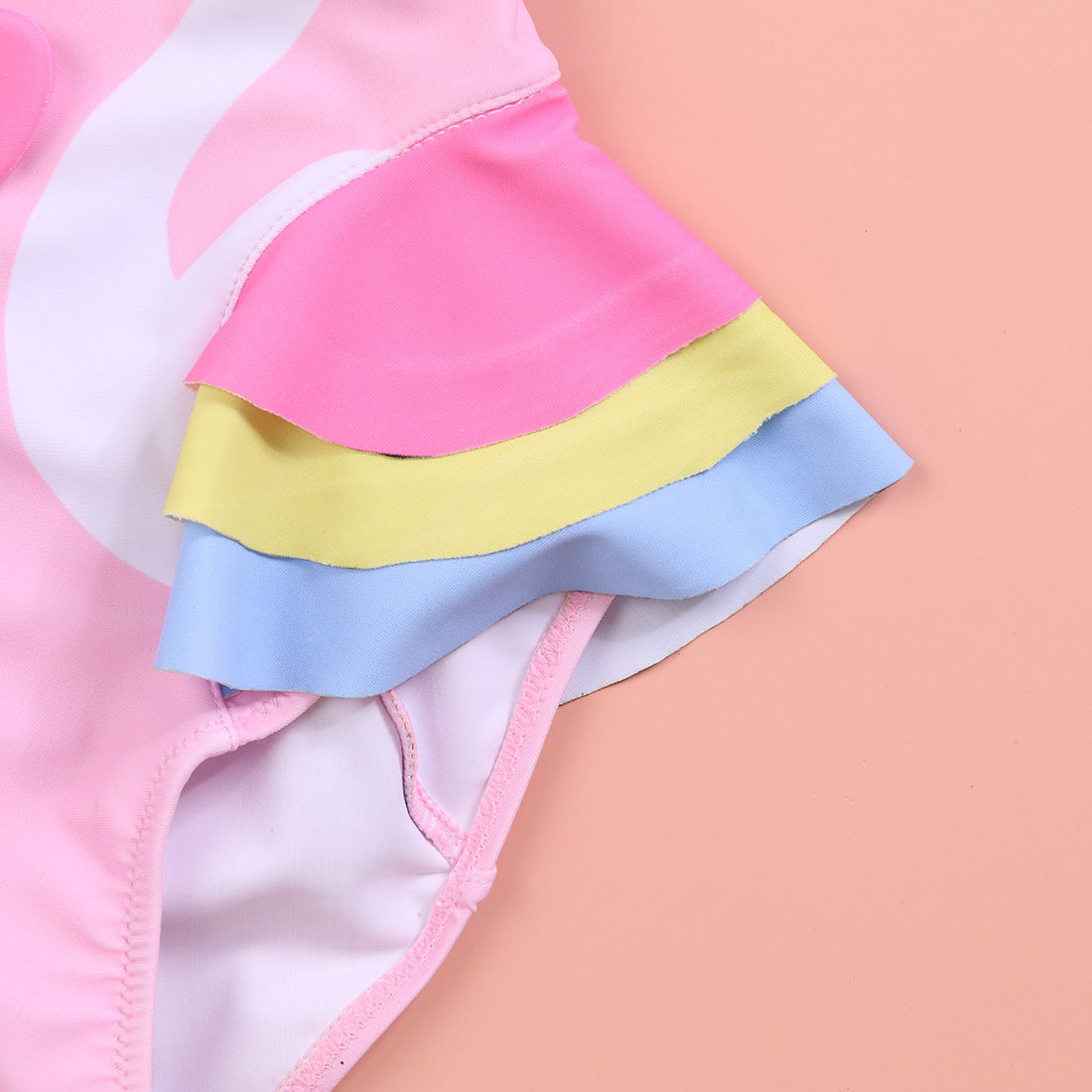 Fuchsia swan girl's swimwear