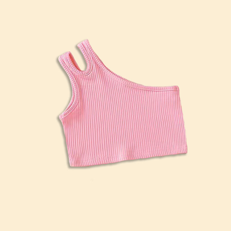 One shoulder top with short set