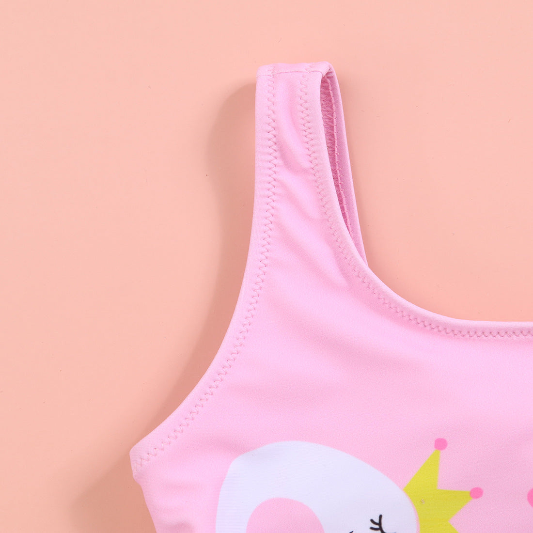 Fuchsia swan girl's swimwear