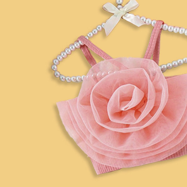 Peach flowered top and skirt set