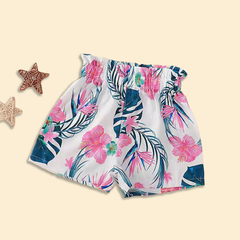 One shoulder top with short set