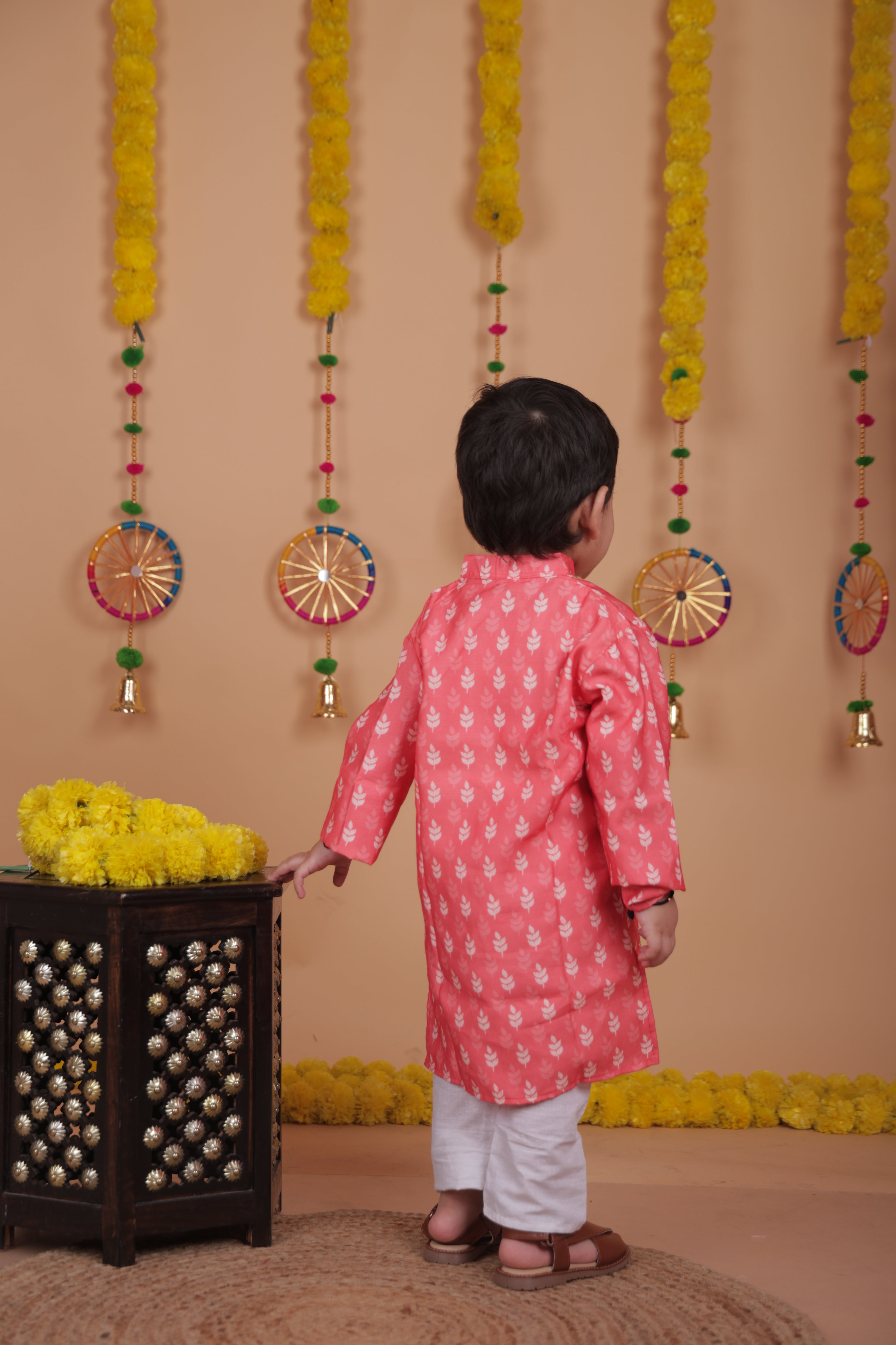 Desi Dude Peach Kurta pajama Set