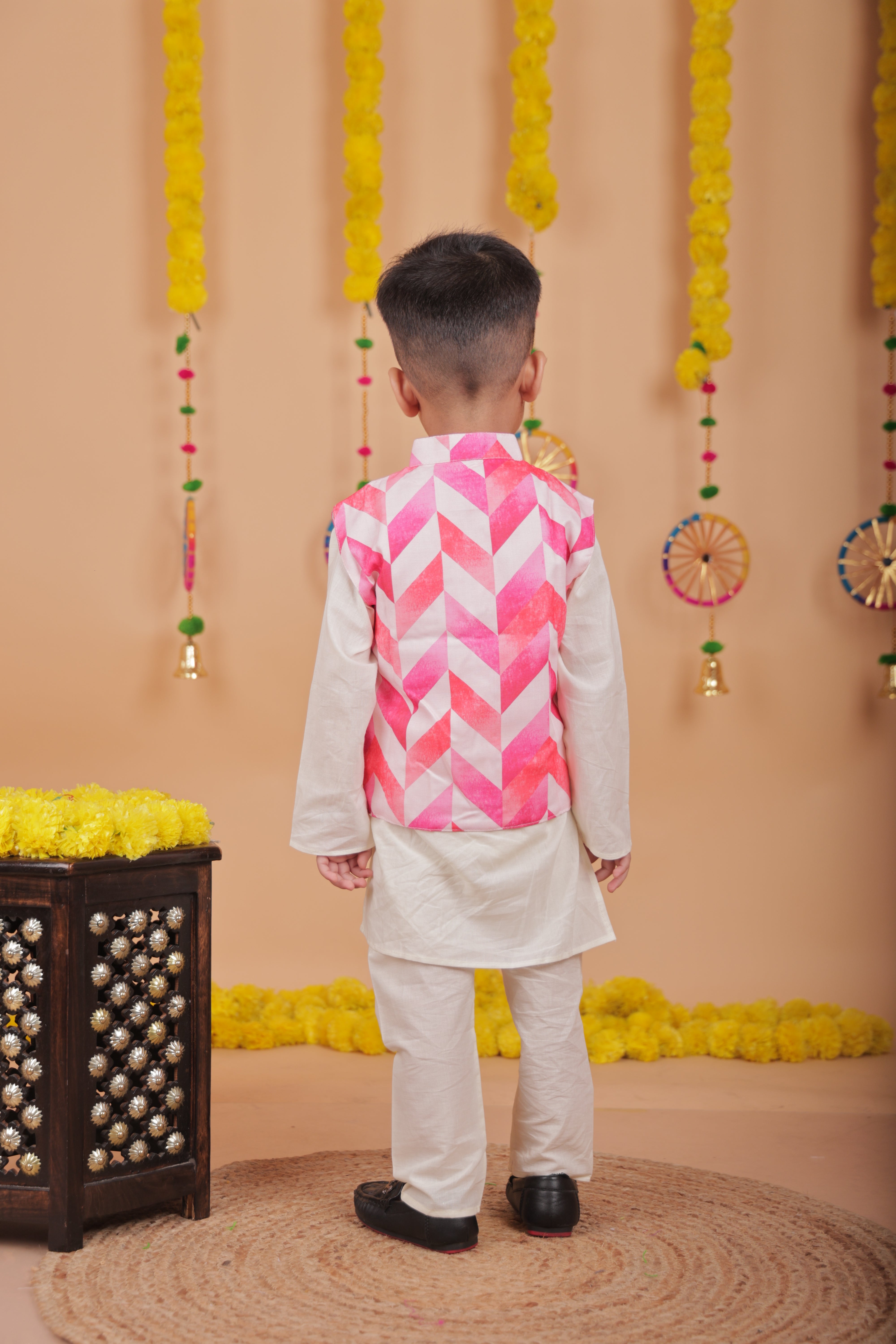 Boys Traditional Ethnic Outfit with Sleeveless Jacket