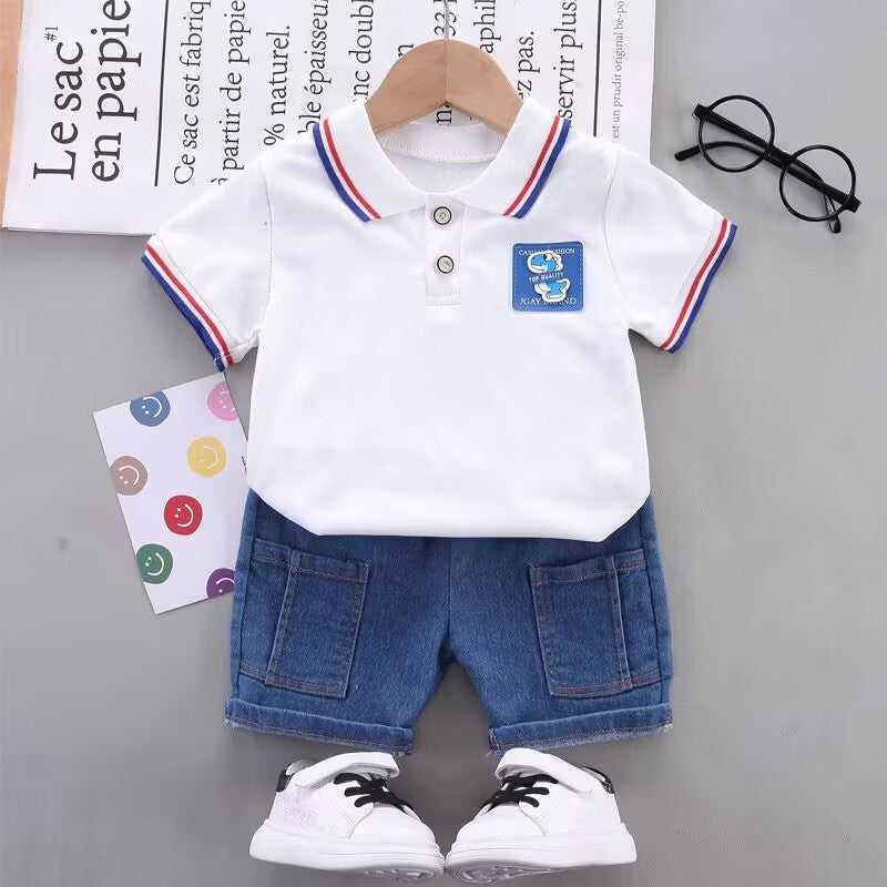 Summer Polo t-shirt and shorts set