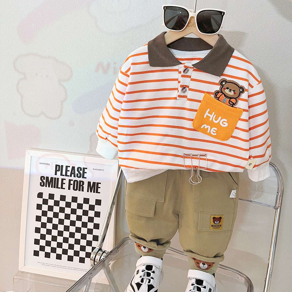 BOY'S STRIPPED SWEATSHIRT AND PANT SET - Tutu Tata
