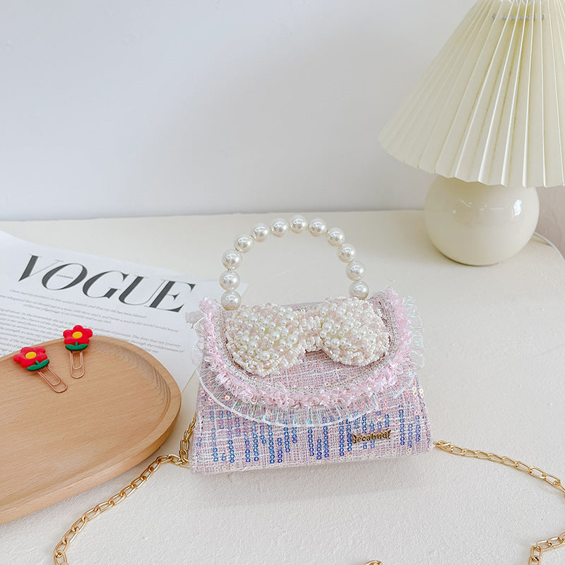 GIRL'S PINK BAG WITH BOW - Tutu Tata