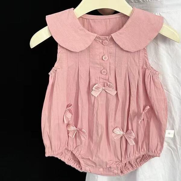 Fuchsia Body Suit with Bow - New Born