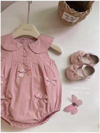 Fuchsia Body Suit with Bow - New Born
