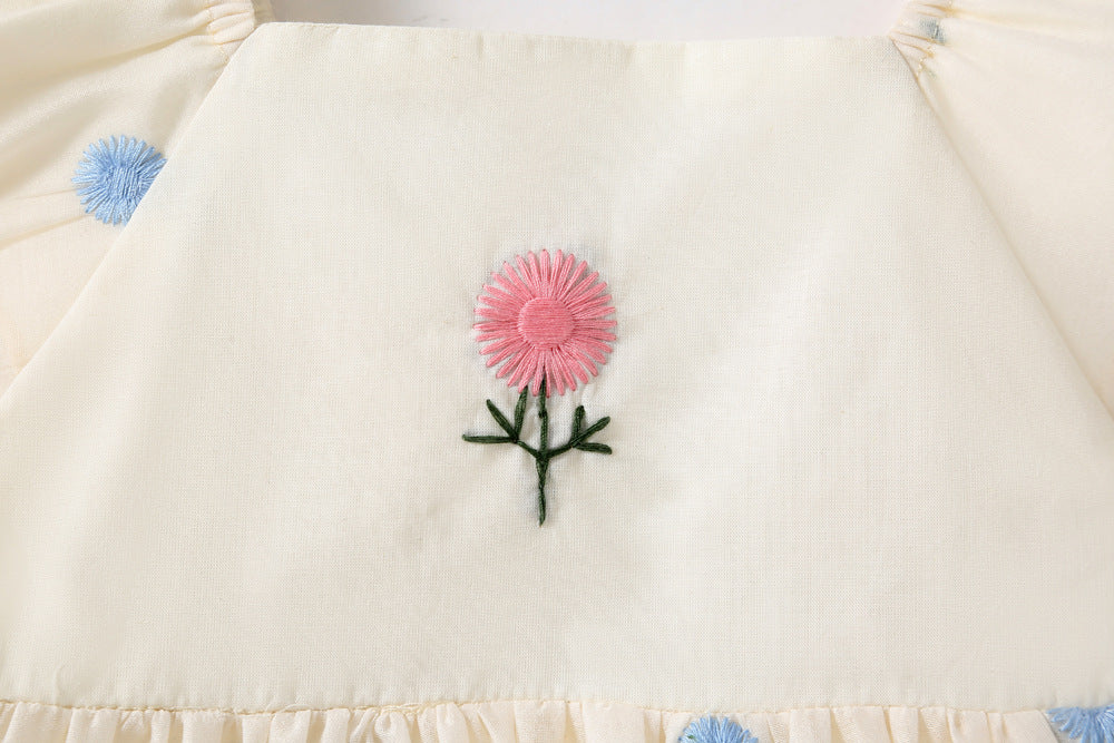 Little Daisy Embroidered Baby Romper Set