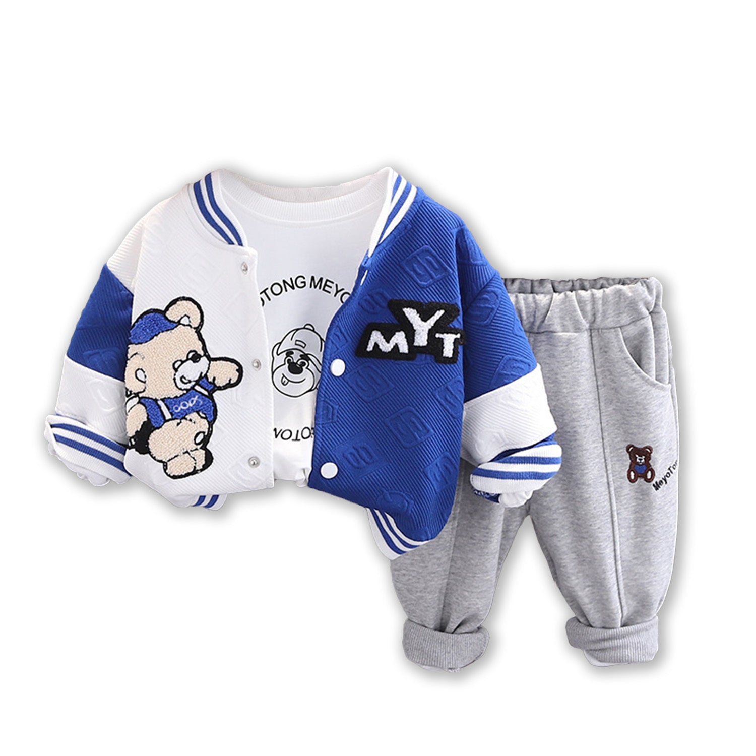 BOY'S  BASEBALL JACKET 3 PIECE SET