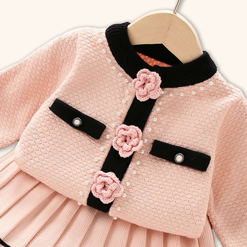 GIRL'S CHANEL STYLE SKIRT SWEATER SET