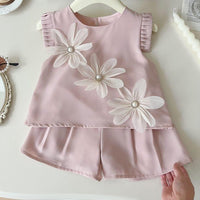Pink Summer Girls Outfit Set