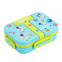 Space Adventure Stainless Steel Kids Lunch Box with Compartments | Leak-Resistant Bento Lunch Box for School