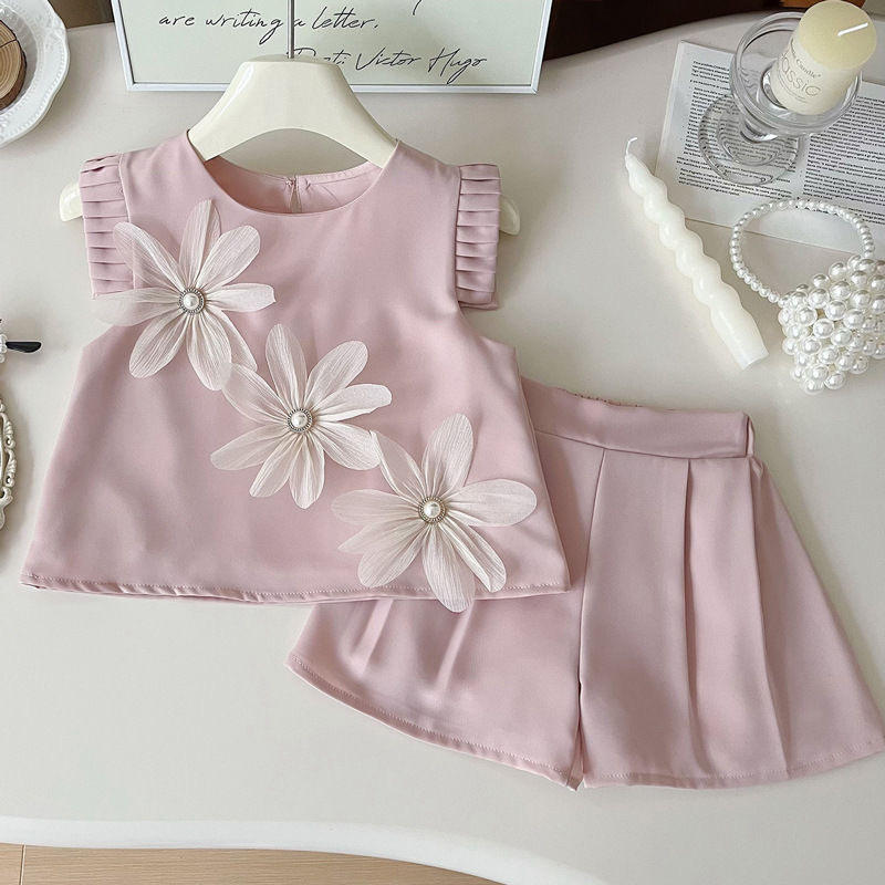 Pink Summer Girls Outfit Set