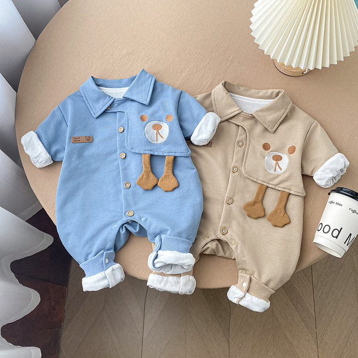 Teddy Trails Baby Romper | Premium Cotton Baby Wear