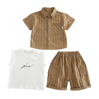 Urban Explorer Kids Co-ord Set – Khaki | Premium Cotton Outfit