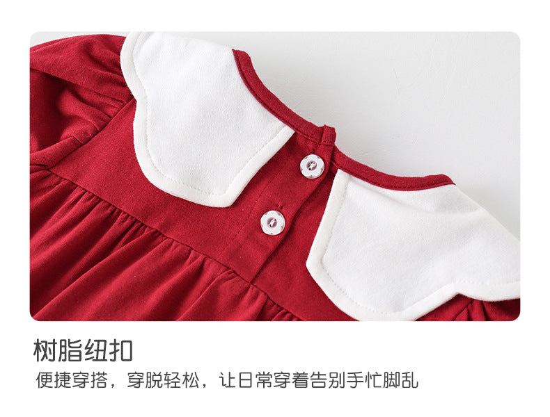Sweet Cherry Bubble Baby Romper | Cute Cotton Baby Outfit