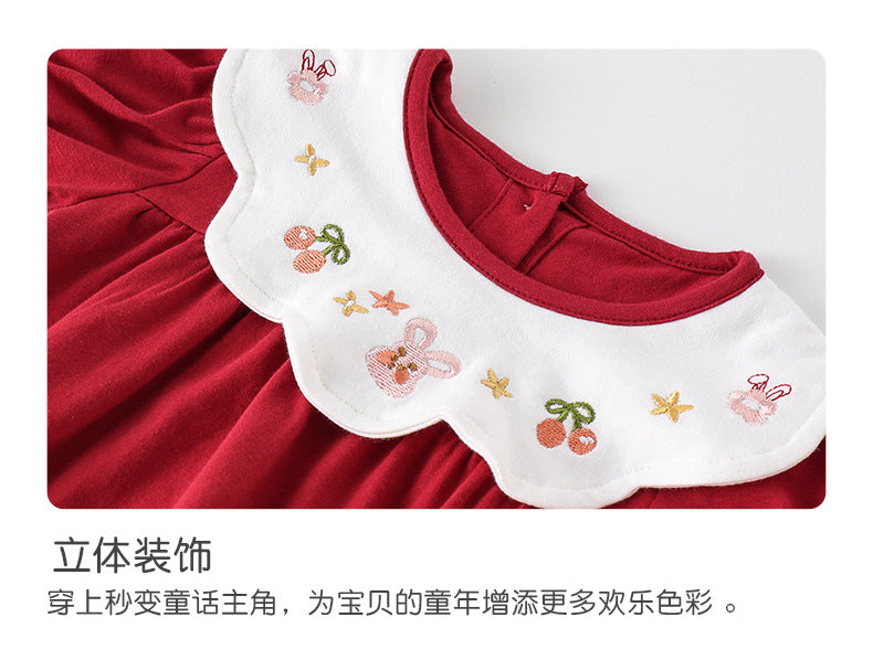 Sweet Cherry Bubble Baby Romper | Cute Cotton Baby Outfit
