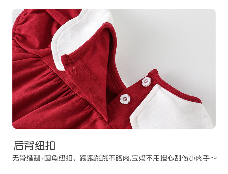 Sweet Cherry Bubble Baby Romper | Cute Cotton Baby Outfit