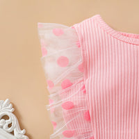 Frilled top with printed shorts