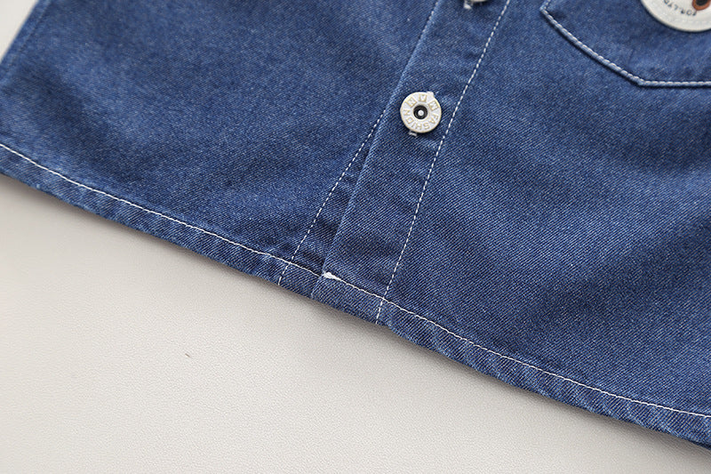 Denim Sleeveless 3 Piece Kids Outfit