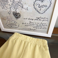 Yellow Summer Vest & Flared Trouser Girls Set