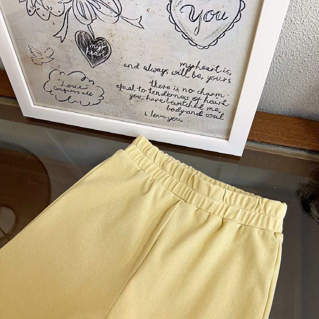 Yellow Summer Vest & Flared Trouser Girls Set