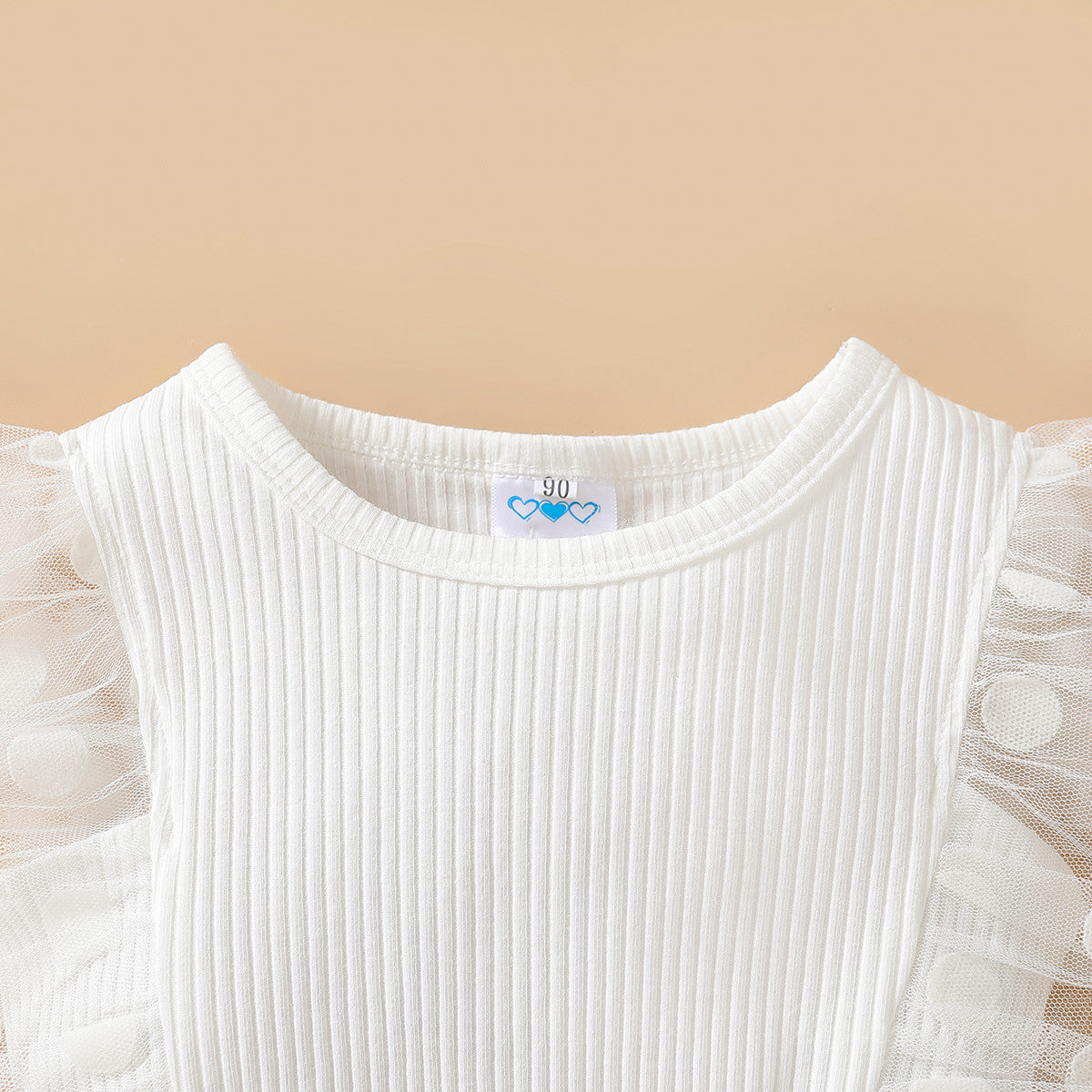 Frilled top with printed shorts