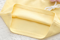 Girls Bright Yellow Cotton T-Shirt and Shorts Set - 2 Piece Summer Casual Outfit