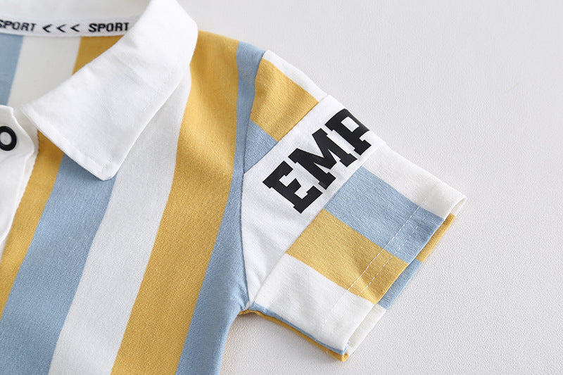 Trendy Polo T-shirt with white shorts set