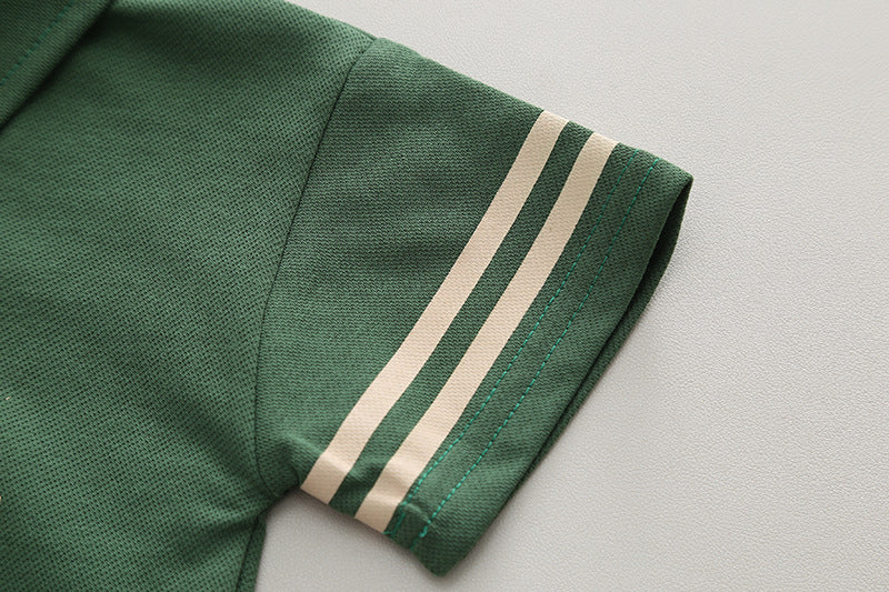 Summer Green Cotton 2 Piece Set for Boys