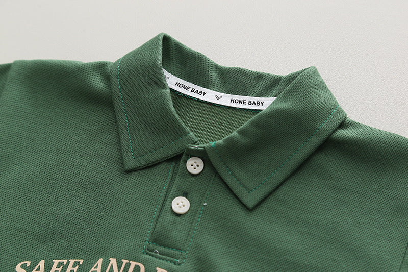 Summer Green Cotton 2 Piece Set for Boys