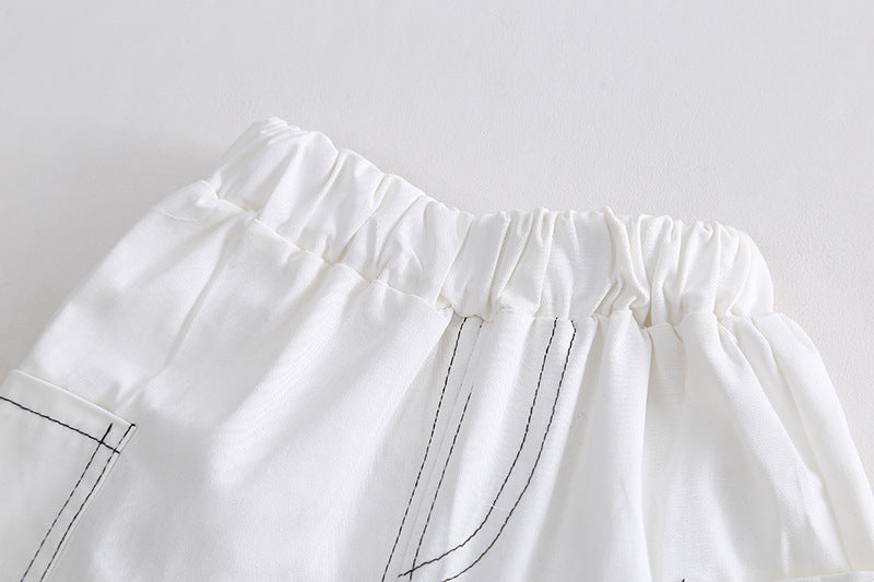 Trendy Polo T-shirt with white shorts set