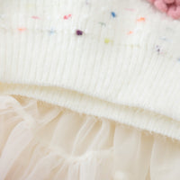 Baby Girl Knitted Heart Sweater & Tutu Skirt Set – Winter Party Dress
