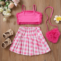 Hot Pink Furred Top with Skirt