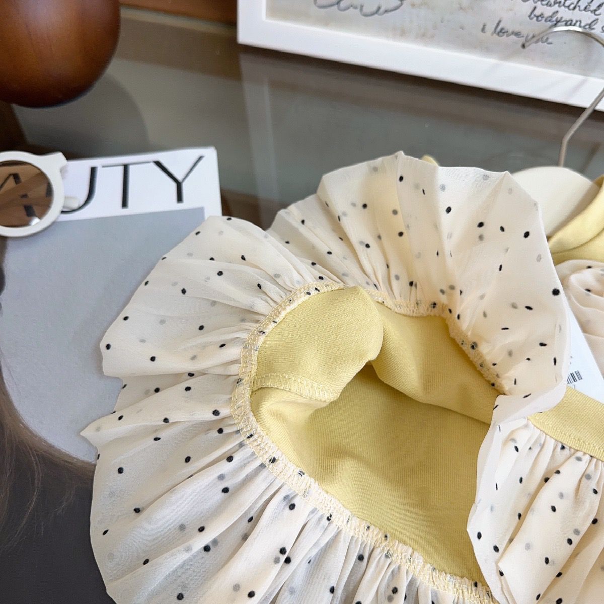 Yellow Summer Vest & Flared Trouser Girls Set