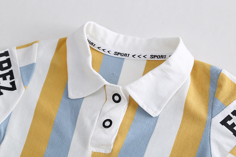 Trendy Polo T-shirt with white shorts set