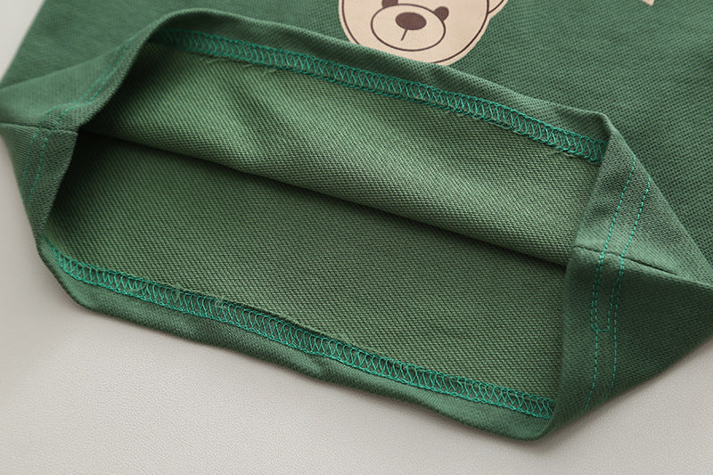 Summer Green Cotton 2 Piece Set for Boys