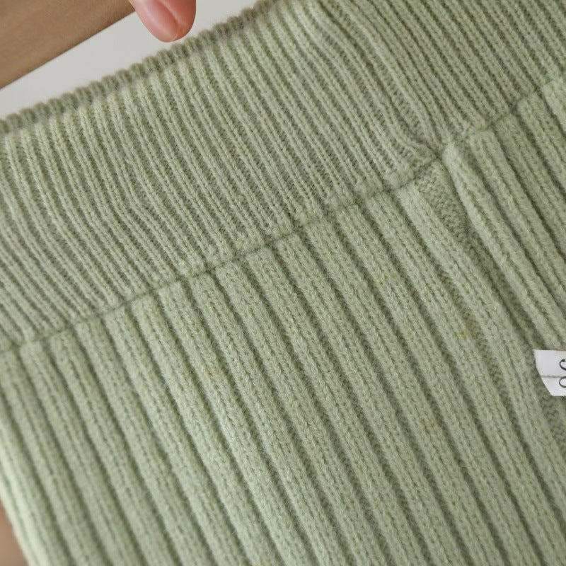 Green Knitted Sweater & Pant Set | Winter Knitwear Co-ord